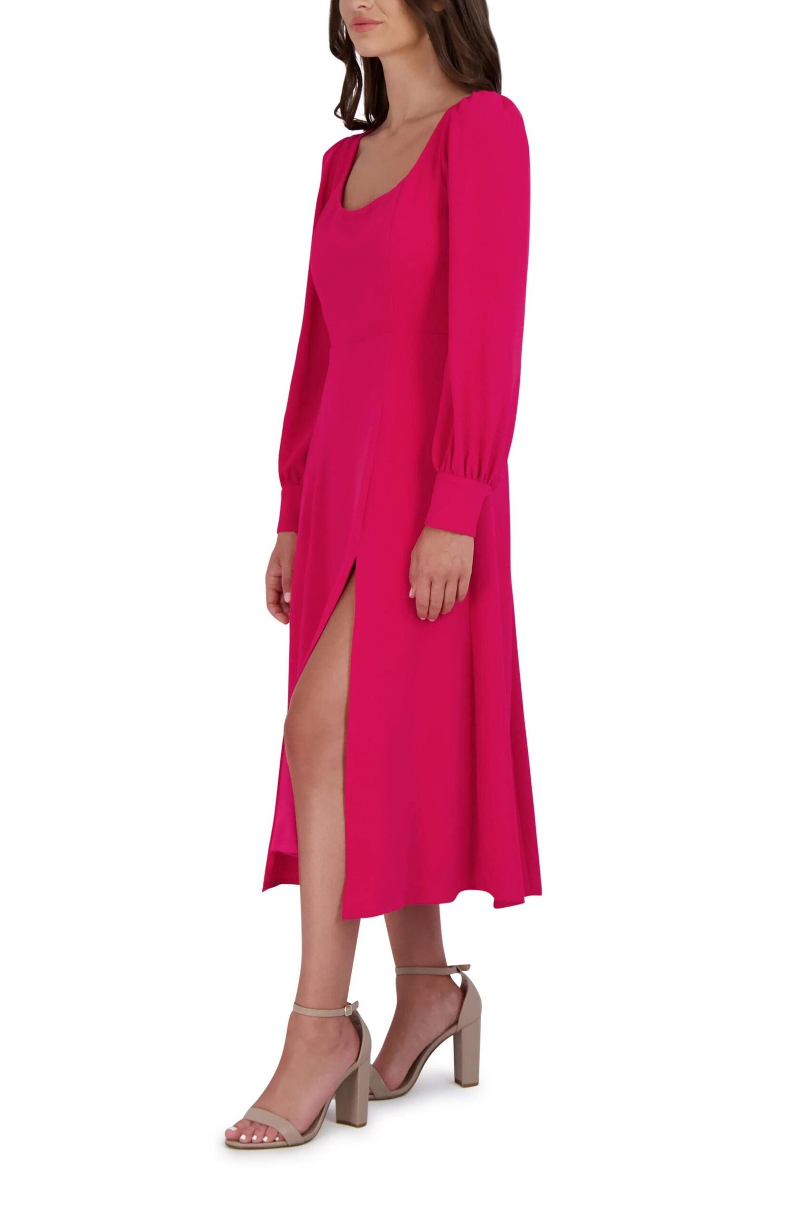 Julia Jordan Long Sleeve Front Slit Dress - Image 3